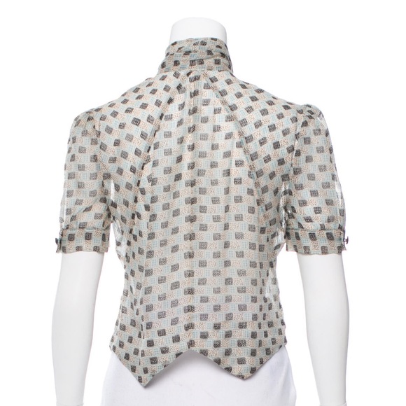 Anna Sui Silk Printed Top - Picture 3 of 3